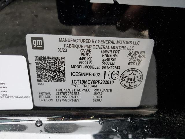 2023 GMC SIERRA K25 1GT19MEY0PF232010