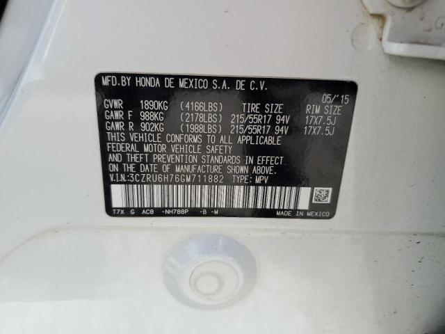 2016 HONDA HR-V EXL 3CZRU6H76GM711882