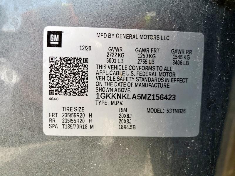 2021 GMC ACADIA SLE 1GKKNKLA5MZ156423