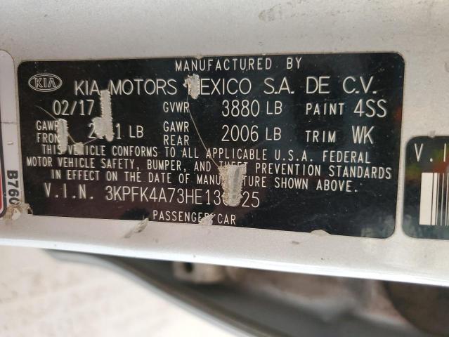 2017 KIA FORTE LX 3KPFK4A73HE130025