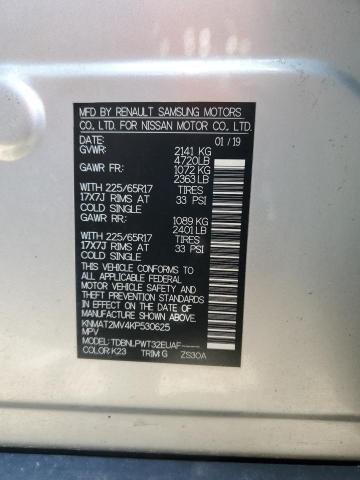2019 NISSAN ROGUE S KNMAT2MV4KP530625