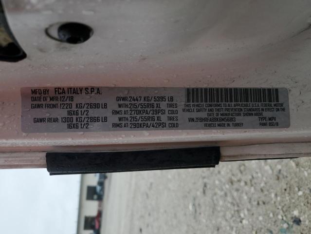 2019 RAM PROMAS1500 ZFBHRFAB8K6M56813