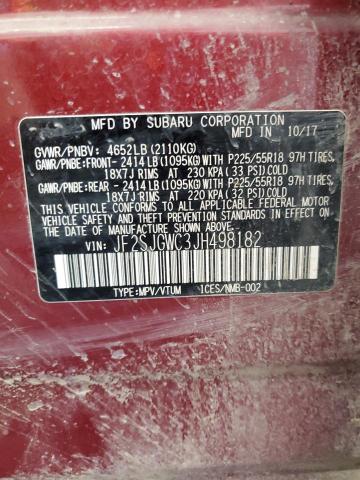 2018 SUBARU FORESTER 2 JF2SJGWC3JH498182