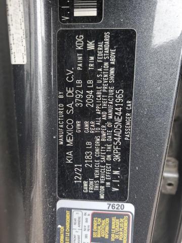 3KPF54AD5NE441965 2022 KIA FORTE