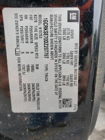 2013 CHEVROLET SILVERADO - 1GCRKSE70DZ207797