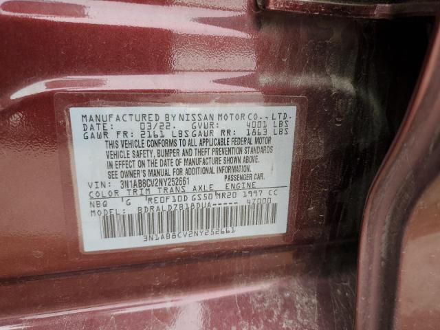 2022 NISSAN SENTRA SV - 3N1AB8CV2NY252661