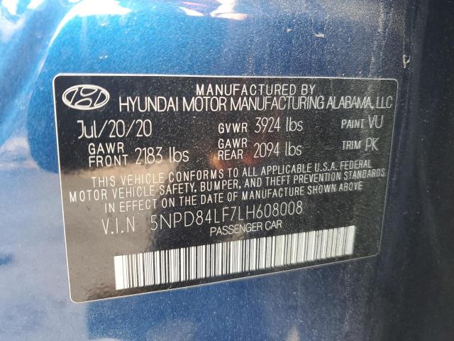 2020 HYUNDAI ELANTRA SE - 5NPD84LF7LH608008