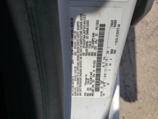 2015 FORD FIESTA S 3FADP4AJ6FM149357
