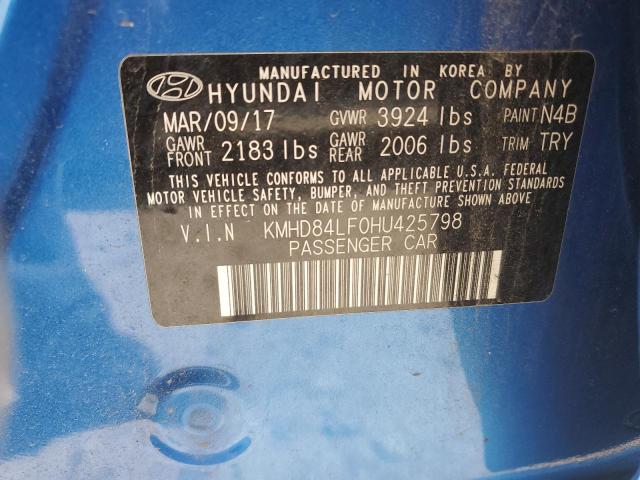 2017 HYUNDAI ELANTRA SE - KMHD84LF0HU425798