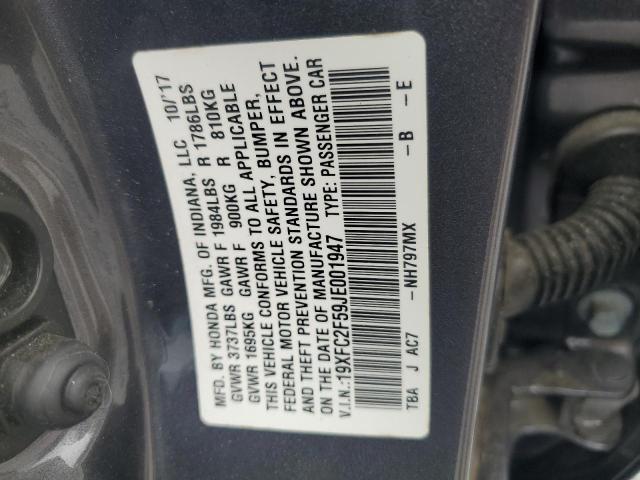2018 HONDA CIVIC LX 19XFC2F59JE001947