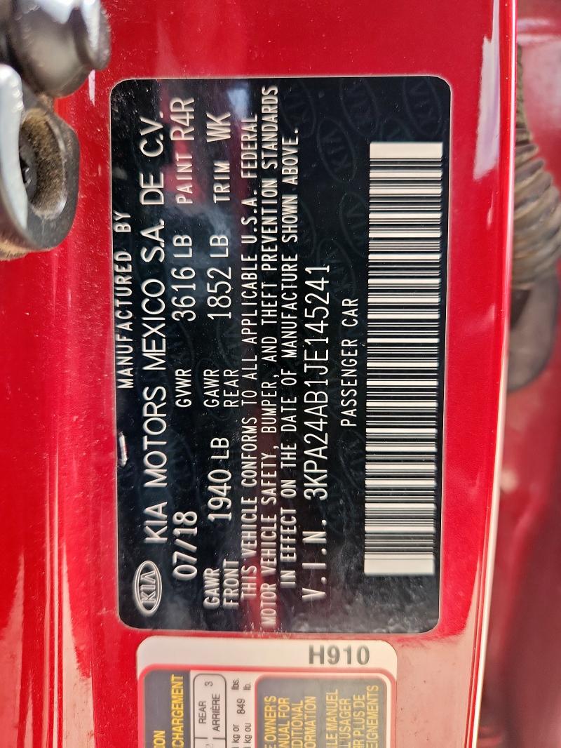 2018 KIA RIO LX 3KPA24AB1JE145241