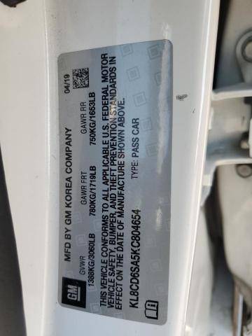 2019 CHEVROLET SPARK 1LT KL8CD6SA5KC804654