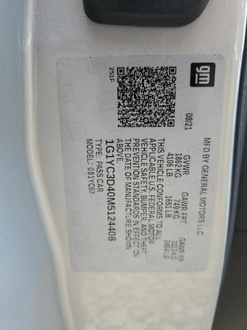 2021 CHEVROLET CORVETTE S - 1G1YC3D40M5124408