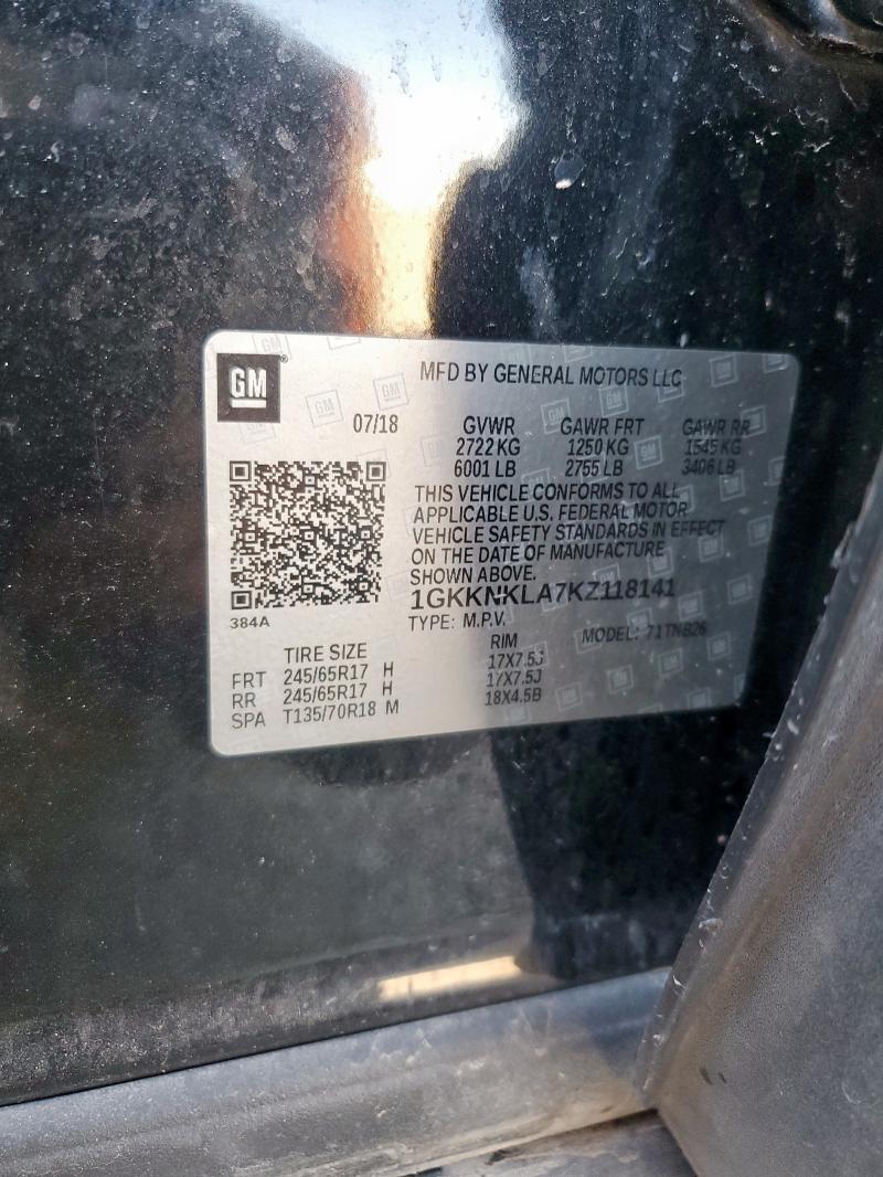 2019 GMC ACADIA SLE 1GKKNKLA7KZ118141