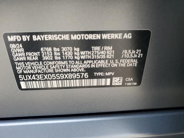 2025 BMW X6 M60I 5UX43EX05S9X89576