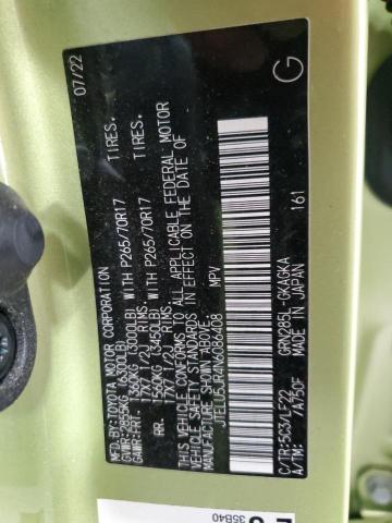 2022 TOYOTA 4RUNNER SR JTELU5JR4N6086408