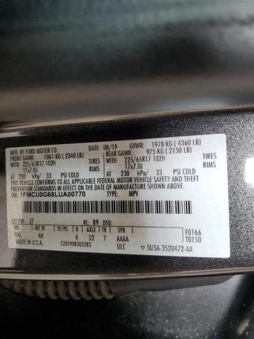 2020 FORD ESCAPE SE - 1FMCU0G68LUA00770