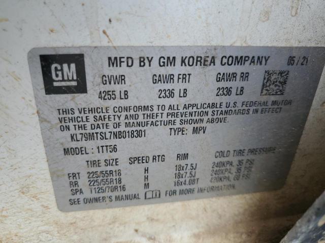 2022 CHEVROLET TRAILBLAZE - KL79MTSL7NB018301
