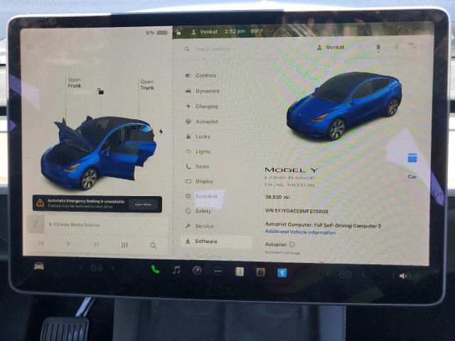 2021 TESLA MODEL Y 5YJYGAEE9MF275009