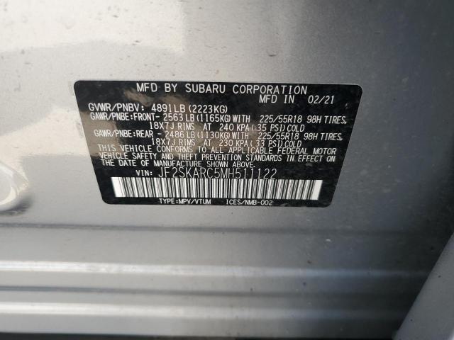 2021 SUBARU FORESTER S JF2SKARC5MH511122