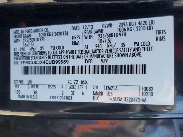 2014 FORD ESCAPE TIT - 1FMCU0JX4EUB99689