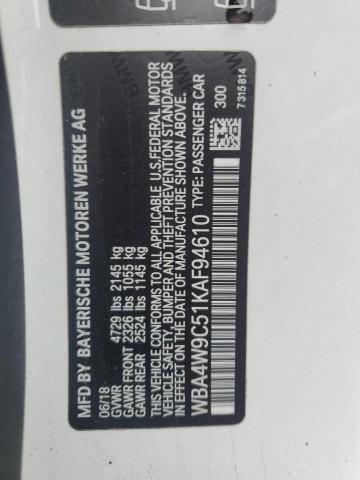 2019 BMW 440XI WBA4W9C51KAF94610