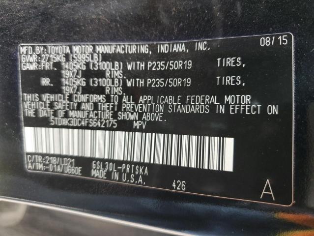 2015 TOYOTA SIENNA SPO 5TDXK3DC4FS642175