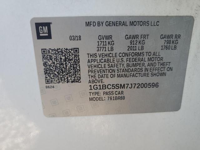 2018 CHEVROLET CRUZE LS 1G1BC5SM7J7200596