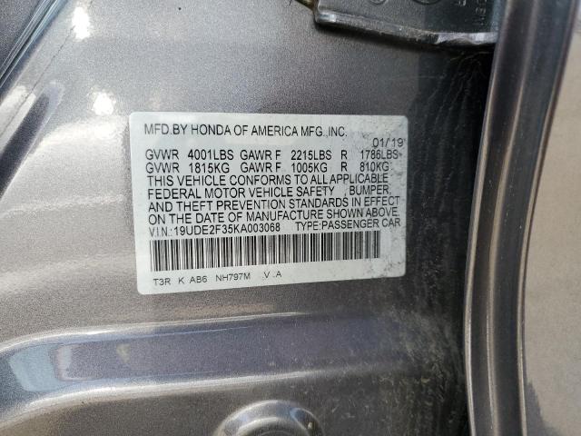 2019 ACURA ILX 19UDE2F35KA003068