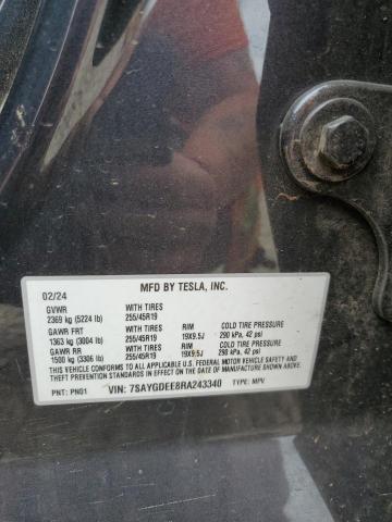 2024 TESLA MODEL Y - 7SAYGDEE8RA243340