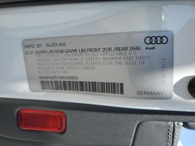 2021 AUDI A5 PREMIUM - WAUFACF51MA030553