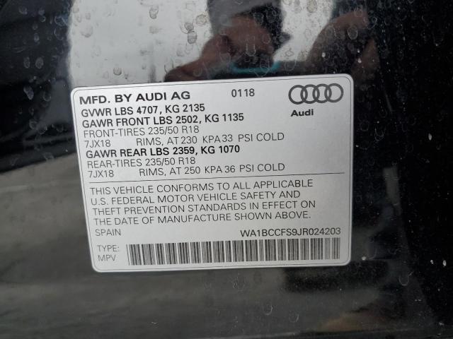 2018 AUDI Q3 PREMIUM WA1BCCFS9JR024203