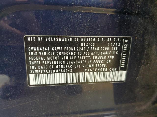 2013 VOLKSWAGEN JETTA S - 3VWPP7AJ3DM650242