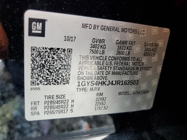 2018 CADILLAC ESCALADE E 1GYS4HKJ4JR163503