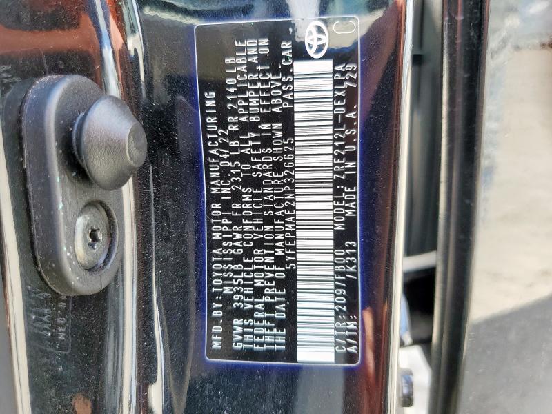 2022 TOYOTA COROLLA LE - 5YFEPMAE2NP326625