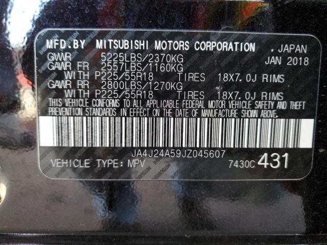 2018 MITSUBISHI OUTLANDER - JA4J24A59JZ045607