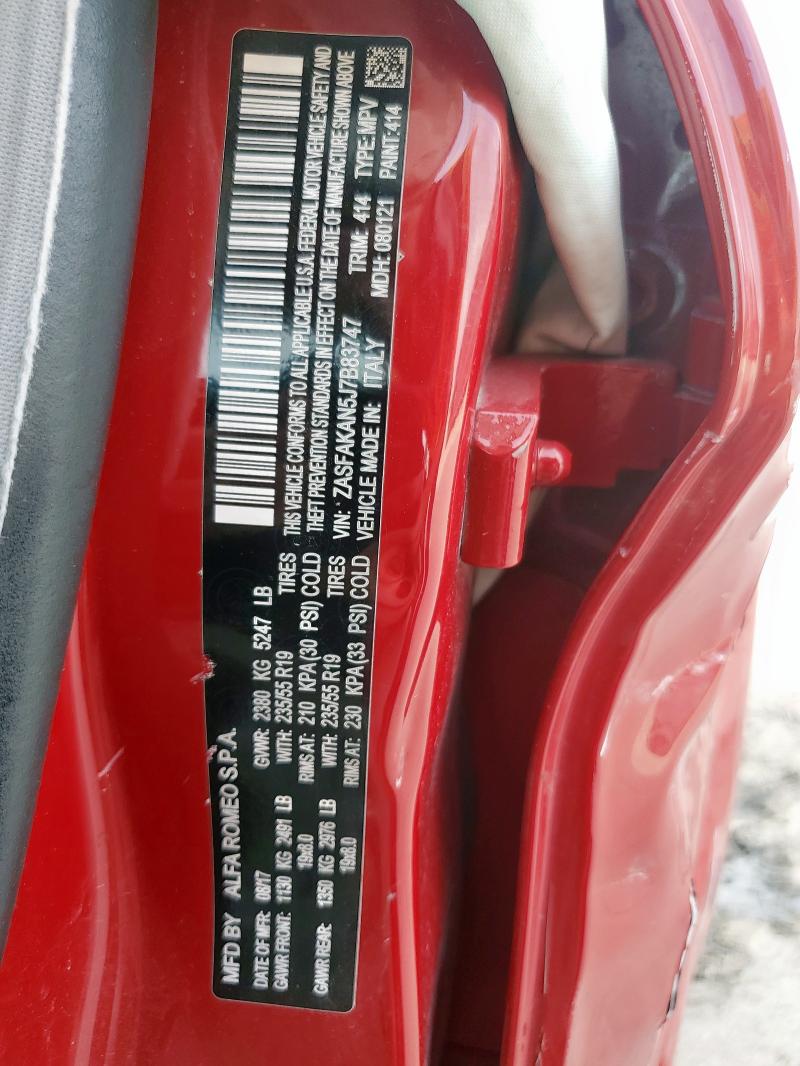 2018 ALFA ROMEO STELVIO ZASFAKAN5J7B83747