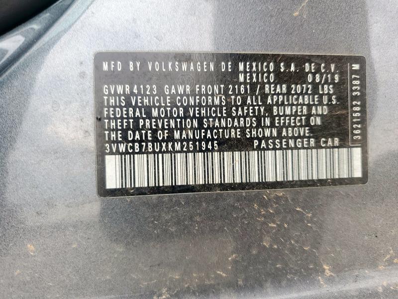 2019 VOLKSWAGEN JETTA S - 3VWCB7BUXKM251945