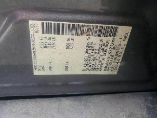 2020 NISSAN MAXIMA SV - 1N4AA6CV2LC377109