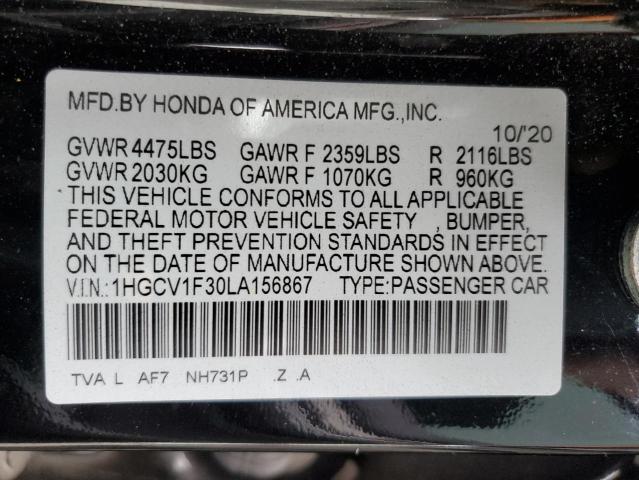 2020 HONDA ACCORD SPO 1HGCV1F30LA156867