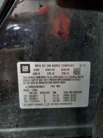 2022 CHEVROLET TRAILBLAZE KL79MRSLXNB105872