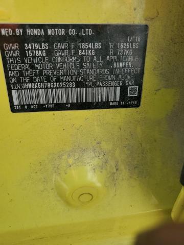 2016 HONDA FIT EX JHMGK5H78GX025283