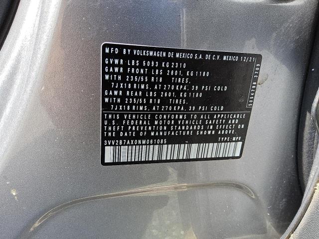 2022 VOLKSWAGEN TIGUAN SE 3VV2B7AX0NM061085