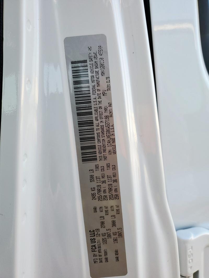 2019 JEEP WRANGLER U 1C4HJXEG8KW527198