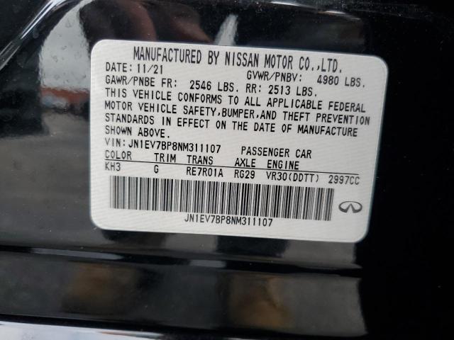 2022 INFINITI Q50 LUXE - JN1EV7BP8NM311107