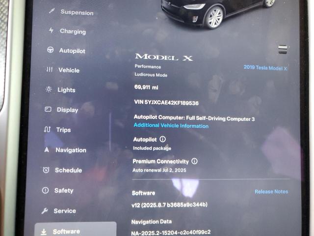 2019 TESLA MODEL X - 5YJXCAE42KF189536