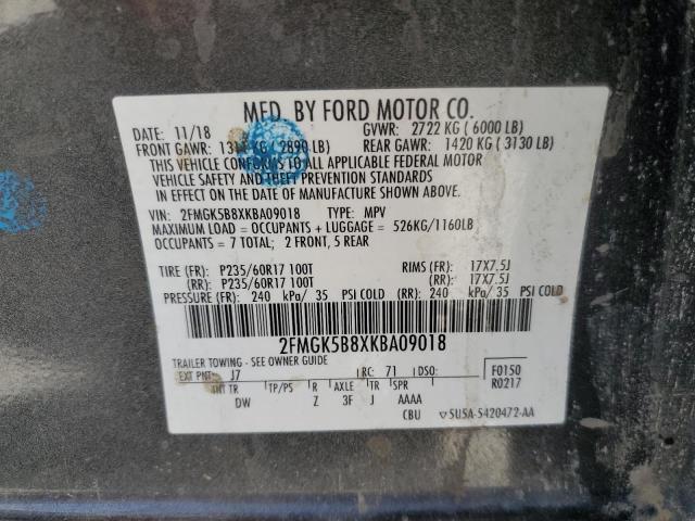 2019 FORD FLEX SE - 2FMGK5B8XKBA09018