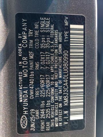 2020 HYUNDAI TUCSON LIM KM8J3CA40LU080990