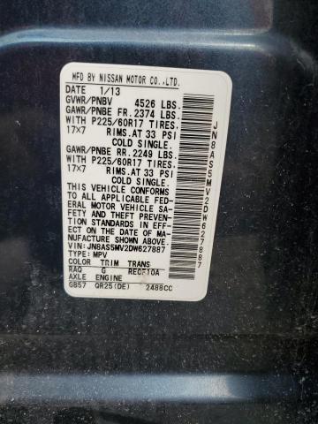 2013 NISSAN ROGUE S - JN8AS5MV2DW627887