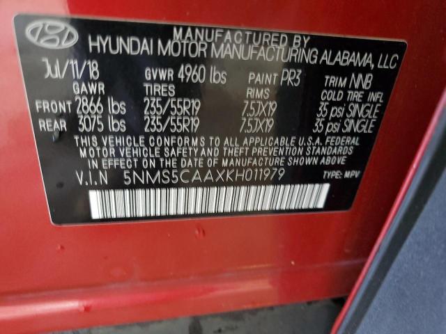 2019 HYUNDAI SANTA FE L 5NMS5CAAXKH011979